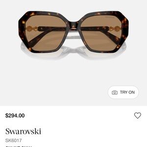 Swarovski Brown Tortoise Sunglasses